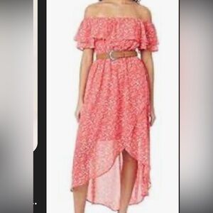 Flirty High Low Ruffle sleeve dress